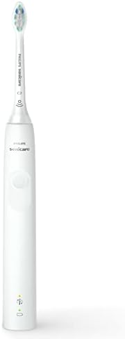 Philips Sonicare 4100 Rechargeable Electric Toothbrush, with Pressure Sensor, 2 Intensity Settings, SmarTimer and QuadPacer, 14-Day Battery Life, White, Model HX3681/23