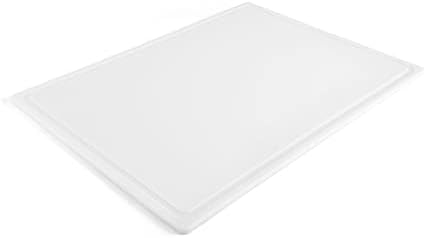 FARBERWARE Extra-Large Plastic Cutting Board, 15x20 Inch Dishwasher-Safe Chopping Board with Juice Groove, Non-Slip Surface, Durable, White