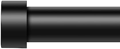 Curtain Rods for Windows 48 to 84 Inch(4-7 Feet),Black 1'' Diameter Drapery Rods with End Cap Style Design,Modern Adjustable Heavy Duty Curtain Rod,Size:36''-88''