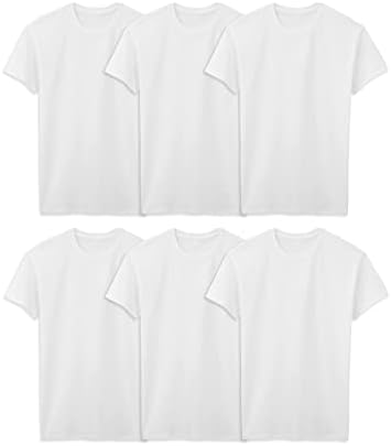 Fruit of the Loom Men's Undershirts, Moisture Wicking & Tag Free, Short Sleeve Crew T-Shirts
