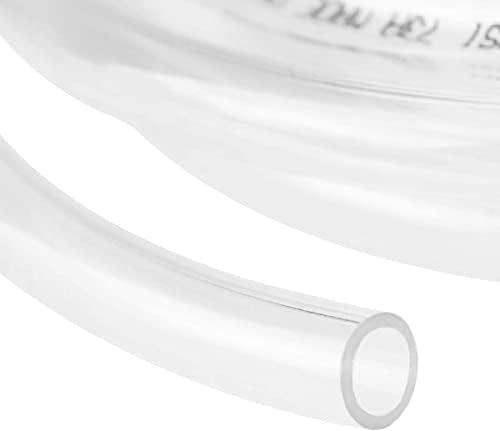 Eastrans 5ft x 1-1/4" ID Clear Vinyl Tubing, Flexible Hybrid PVC Tubing Hose, Lightweight Plastic Tube UV Chemical Resistant Vinyl Hose, BPA Free and Non Toxic