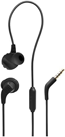 JBL Endurance Run 2 Wired - Waterproof Wired Sports in-Ear Headphones, Pure Bass Sound, Hands-Free Calls, Never Hurt. Never Fall Out. (Black)