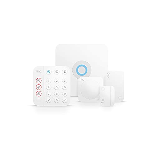 Ring Alarm 5-Piece Kit – Wireless Smart Home Security System | Expandable | Easy Setup | Mobile App Control | 24/7 Professional Monitoring | Alexa Compatible