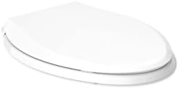 KOHLER 4636-RL-0 Cachet ReadyLatch Elongated Toilet Seat Slow Close, Soft Close Toilet Seat Quiet Lid, Contoured Grip-Tight Bumpers Installation Hardware, Apartment Essentials, White
