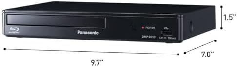 Panasonic DMP-BD90P-K Blu-ray DVD Player with Full HD and Dolby Digital Sound (Black, Renewed)