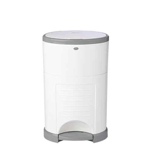 Diaper Dekor Classic Hands-Free Diaper Pail | Easiest to Use | Just Step – Drop – Done | Doesn’t Absorb Odors | Most Economical Refill System | 70% Recycled Materials | EKO White
