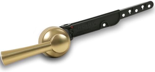 Korky 6094BP StrongARM Tank Lever, Universal to Fit Front Angled Side Left and Right Mount Toilets, Brushed Gold, Simple Style