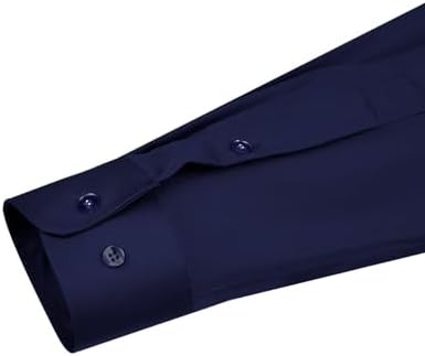 J.VER Men's Dress Shirts Solid Long Sleeve Stretch Wrinkle-Free Formal Shirt Business Casual Button Down Shirts