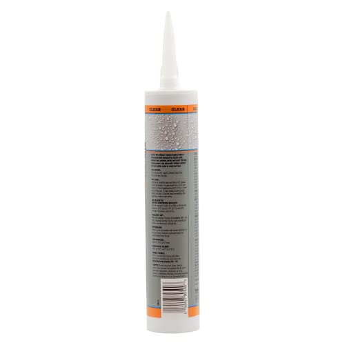 Gorilla Waterproof Caulk & Seal Silicone Sealant, 10Oz Cartridge (Pack of 2) - Clear Caulking Sealant for Kitchen, Window, Bath, Marine, Door and More
