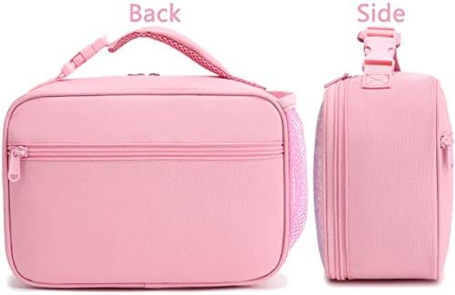 FlowFly Kids Lunch box Insulated Soft Bag Mini Cooler Back to School Thermal Meal Tote Kit for Girls, Boys, Glitter-RainBow