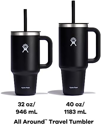 Hydro Flask 40 Oz Travel Tumbler with Handle, Lid and Straw - Insulated Stainless Steel in Trillium