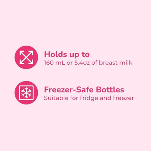 Spectra - Wide Neck Baby Bottles - Compatible with Spectra Breast Milk Pump Flanges (Pack of 4)