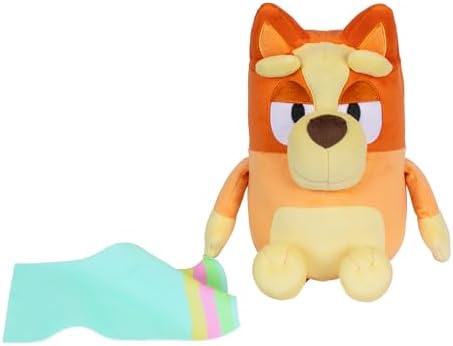 BLUEY Sleepy Time Bingo 13" Plush with Blanket, Press Bingo's Tummy to Hear 7 Phrases, Sing Along with Bingo to The Theme Song, So Soft Made with Deluxe Fabrics & Detailed Stitching | Amazon Exclusive