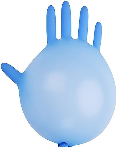 TitanFlex Disposable Nitrile Gloves 6 mil Blue Heavy Duty Disposable Gloves, Cooking Mechanic Gloves, Latex Free Powder Free