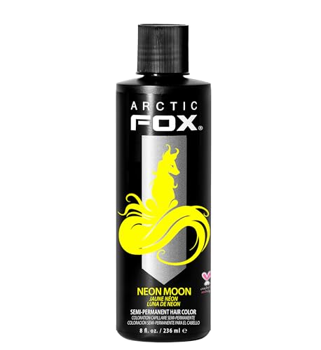 ARCTIC FOX Vegan and Cruelty-Free Semi-Permanent Hair Color Dye (8 Fl Oz, NEON MOON)