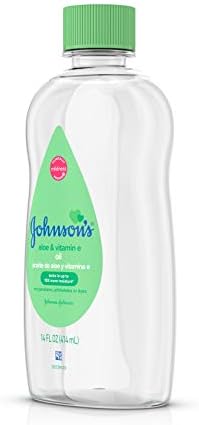 Johnsons Baby Oil Aloe & Vitamin-E 14 Ounce (414ml) (3 Pack)