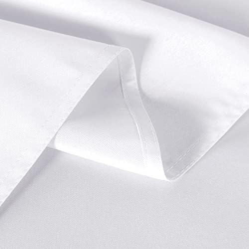 sancua 2 Pack White Tablecloth 60 x 102 Inch, Rectangle 6 Feet Table Cloth - Stain and Wrinkle Resistant Washable Polyester Table Cover for Dining Tables, Buffet Parties and Camping