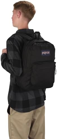 JanSport SuperBreak One Backpacks - Durable, Lightweight Bookbag with 1 Main Compartment, Front Utility Pocket with Built-in Organizer - Premium Backpack, Black
