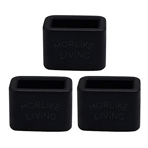 Morlike Silicone Buckle Holder Booster (Black, 3 Pack)