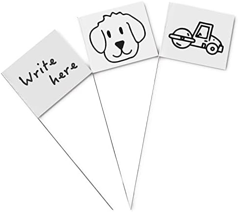 Zozen Marking Flags, White Color | 1000 Pcs/15x4x5 Inch, Yard Flags for Lawn & Irrigation & Landscape & Sprinkler & Survey & Dog Training.