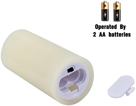 Vinkor Flameless Candles Battery Operated Candles Real Wax Pillar LED Candles with 10-Key Remote and Cycling 24 Hours Timer (Ivory 4" 5" 6" 7" 8" 9")