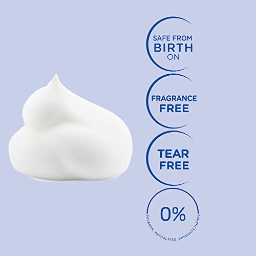 Mustela Cradle Cap Foam Shampoo for Newborn - Baby Shampoo with Naturally derived Avocado Polyphenols - Tear-Free & Fragrance-Free - 5.07 fl. oz