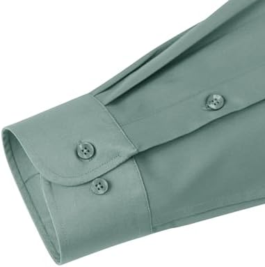 J.VER Men's Dress Shirts Solid Long Sleeve Stretch Wrinkle-Free Formal Shirt Business Casual Button Down Shirts