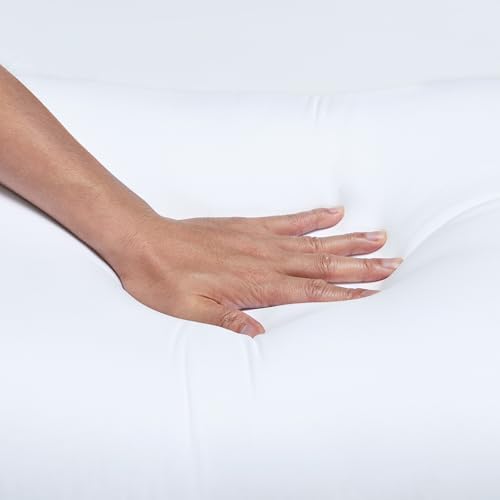 Amazon Basics Down Alternative Pillows for Stomach and Back Sleepers, Soft Density, Standard, Pack of 2, White, 26 in L x 20 in W
