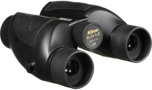 Nikon Travelite 8x25 Black Binoculars 7277 | Compact & Lightweight Binocular, Mutlilayer-coated lenses, Aspherical Lenses, Rubber grip panels, Carbon-fiber reinforced body | Official Nikon USA Model