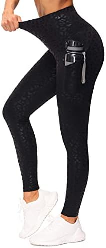 THE GYM PEOPLE Thick High Waist Yoga Pants with Pockets, Tummy Control Workout Running Yoga Leggings for Women