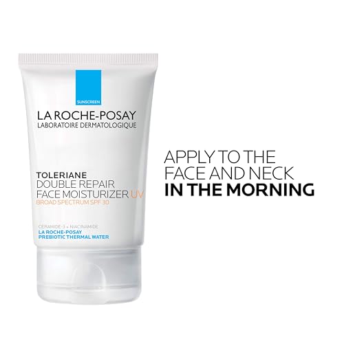 La Roche-Posay Toleriane Double Repair UV SPF Moisturizer for Face, Daily Facial Moisturizer with Sunscreen SPF 30, Niacinamide and Glycerin, Oil Free, Moisturizing Sun Protection