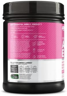 Optimum Nutrition Amino Energy - Pre Workout with Green Tea, BCAA, Amino Acids, Keto Friendly, Green Coffee Extract, Energy Powder - Watermelon, 65 Servings (Packaging May Vary)