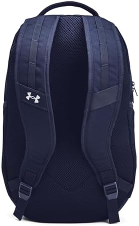 Under Armour Unisex-Adult Hustle 6.0 Backpack, (411) Midnight Navy/Midnight Navy/Metallic Silver, One Size Fits Most
