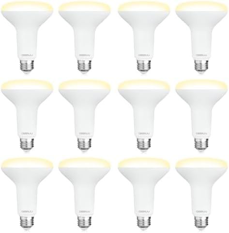 12 Pack BR30 LED Recessed Light Bulb, Dimmable Indoor Flood Light Bulbs CRI80 7W Equivalent 65W 2700K Soft White 650 Lumens, 15000 Lifetime Hours E26 Base LED Can Light Bulb, Flicker-Free