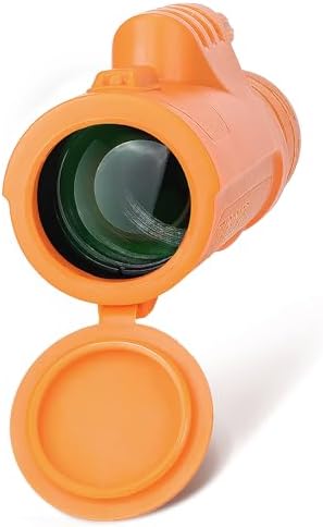 Starscope 10x42 Monocular for Adults - High Power HD Mini Telescope Monoculars Birdwatching Hunting Hiking Wildlife Viewing | BAK4 Prism Scope, FMC Lens, Wide Field of View (Orange)