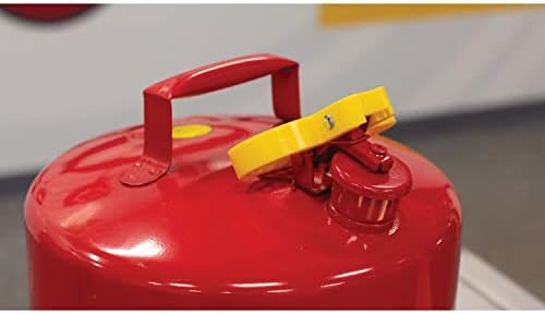 Eagle 1 Gallon Type I Yellow Safety Gas Can for Diesel with Flame Arrester and Self-Closing Lid, Made in the USA, Galvanized Steel Flammable Storage Can, UI10SY