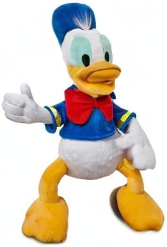 DISNEY STORE Official Donald Duck Medium Soft Toy for Kids, Cuddly Character with Fuzzy Texture and Embroidered Details, Disney Plushy Suitable for All Ages.