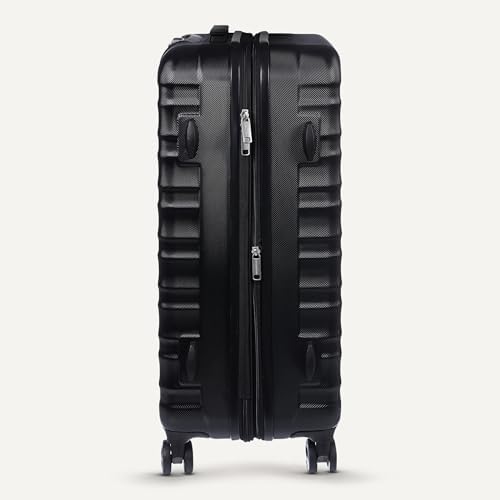Amazon Basics 21" Hardside Carry-On Luggage, Hardshell Suitcase With Wheels, Expandable For Up to 25% More Space, With Scratch-Resistant Surface, Four Multi-directional Wheels, Black