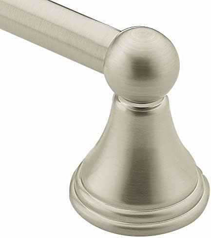 Moen Preston Collection Brushed Nickel 18-Inch Single Bathroom Towel Bar, DN8418BN