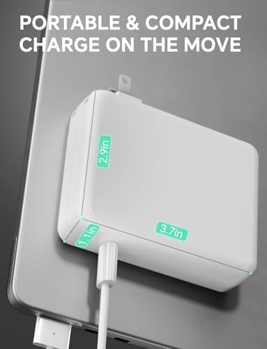 140W Charger for MacBook Pro 16 14 inch Mac Air 15 13 inch 2025 2024 2023 2022 2021 M1–M4【Original Quality】Type C Fast Charger Power Adapter & 6.6FT Type C to Magnetic 3 Cable LED Applicable 2021-2025