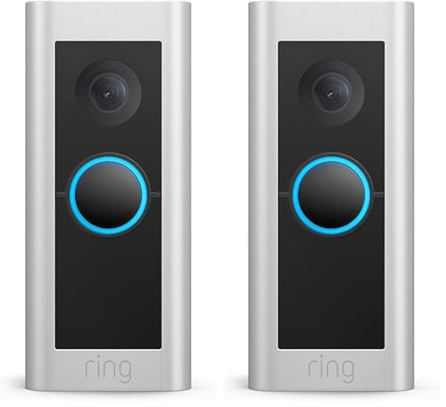 Ring Wired Doorbell Pro (newest model) – Best-in-class with cutting-edge features (existing doorbell wiring required) | 2-Pack