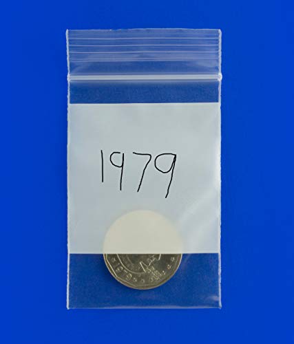 GPI Case of 1000 2" x 3" CLEAR PLASTIC RECLOSABLE ZIP BAGS - Bulk 2 mil Thick Strong & Durable Poly Baggies With Resealable Zipper Top Lock & write-on white block, for labeling, packaging & Storage.