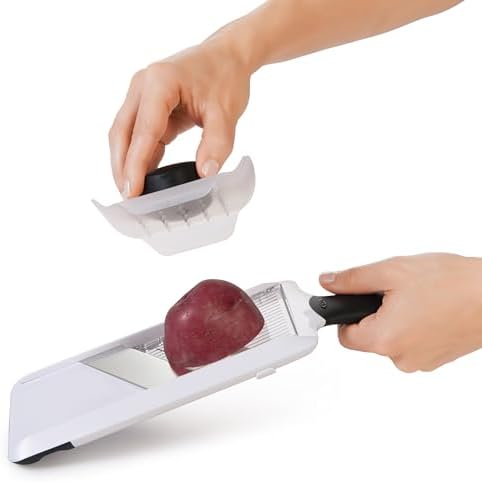 OXO Good Grips Handheld Mandoline Slicer for Kitchen, Adjustable Vegetable Slicer