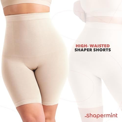 SHAPERMINT Shapewear for Women - High-Waisted Shapewear Tummy Control Shorts, Faja Body Shaper, Underwear for Women