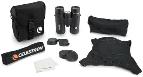 Celestron 71407 TrailSeeker ED 10 x 42 Roof Prism Binocular, Fully Multi-Coated Lens, BaK-4 Prism Glass, Black