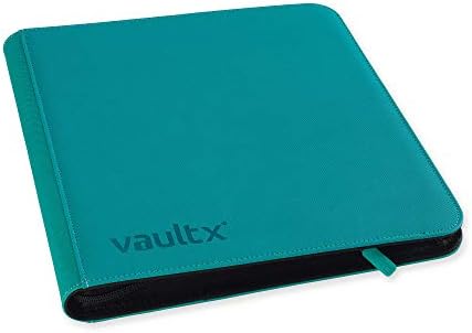 Vault X 12 XL Pocket Trading Card Zip Binder - 624 cards, Premium Exo-Tec Album Material, 26 Side-Loading Pages, Folder for Collectible Card Games, Sports, TCG (Teal)