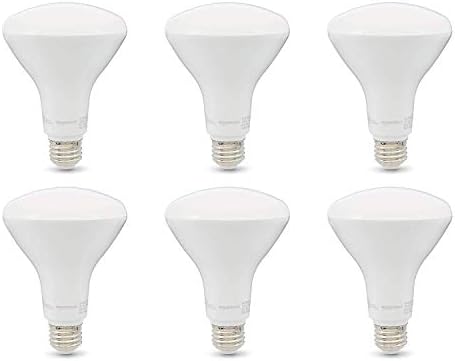 Amazon Basics BR30 LED Light Bulbs, Energy Efficient, Dimmable, E26 Standard Base, 65 Watt Equivalent, 11W, 10,000 Hour Lifetime, Soft White 2700K, 6-Pack of Bulbs