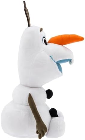 DISNEY STORE Olaf Medium Soft Toy for Kids, Cuddly Character with Fuzzy Texture and Embroidered Details, Satin Tooth, Disney Plushy Suitable for All Ages