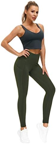 THE GYM PEOPLE Thick High Waist Yoga Pants with Pockets, Tummy Control Workout Running Yoga Leggings for Women