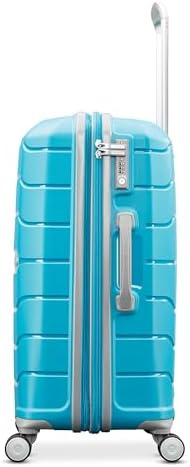 Samsonite Freeform Large Checked Luggage with Dual 360° Spinner Wheels - TSA Lock, Airline-Approved - Lightweight Durable Polypropylene Expandable Hardshell - Ocean Blue